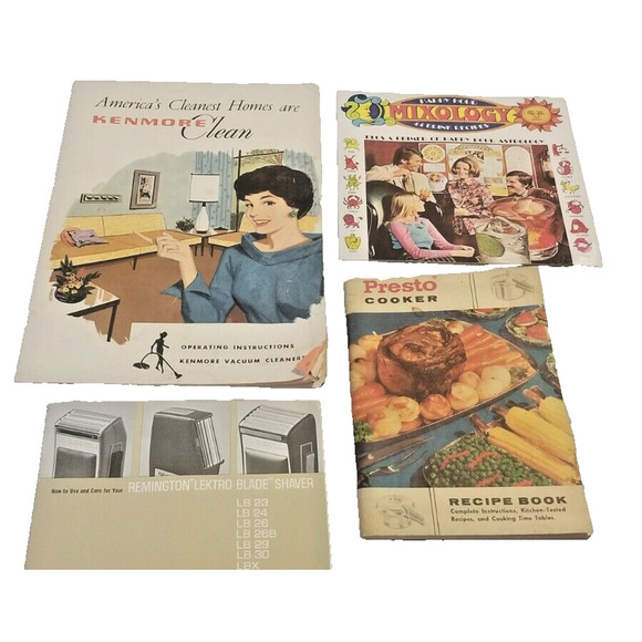 Lot Vintage 50's Advertising Kenmore Clean Home Drinkology Astrology Presto Cook - Picture 1 of 10
